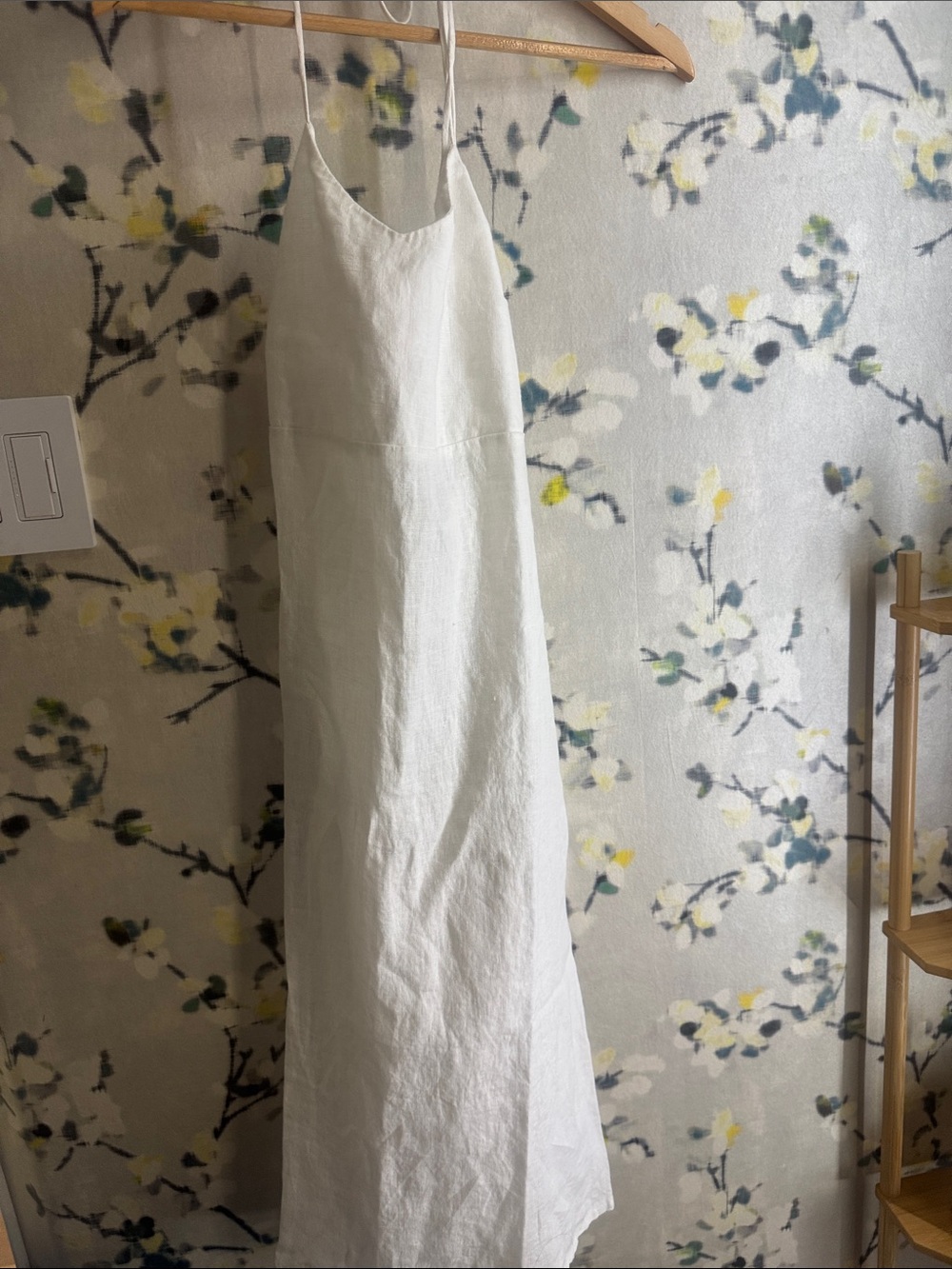 Magic Linen- Simple White Linen Slip Dress